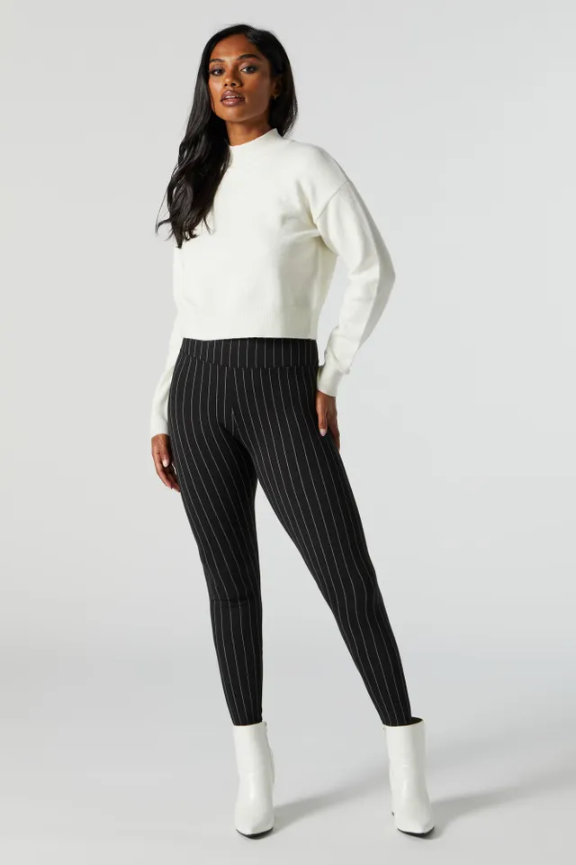 Pinstriped Zip Pocket Legging