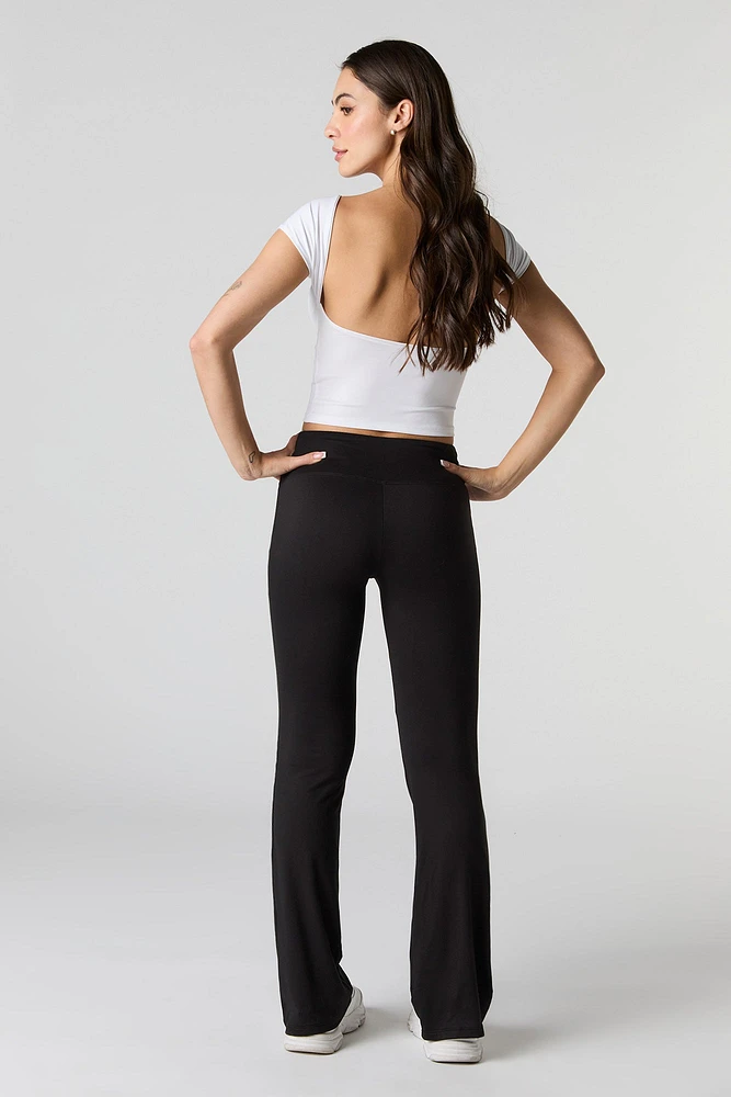 Legging doux à jambe évasée