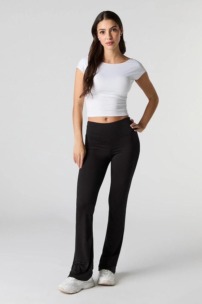 Legging doux à jambe évasée