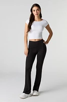 Legging doux à jambe évasée