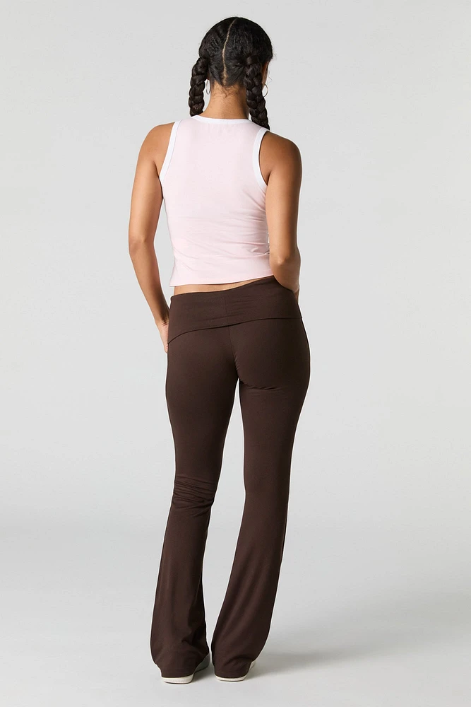 Soft Foldover Waist Flare Legging