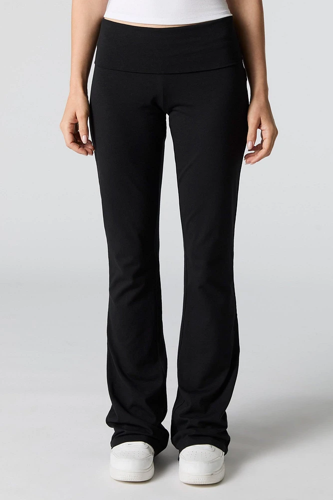 Foldover Waist Flare Pant