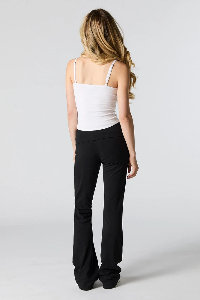 Foldover Waist Flare Pant