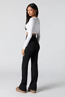 High Rise Wide Waist Flare Legging