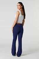 Legging à jambe évasée avec taille pliée
