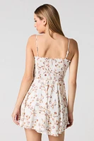 Smocked Dipped Waist Mini Romper