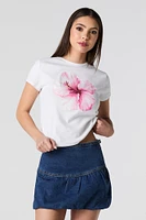 Denim Bubble Mini Skirt