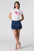 Minijupe à ourlet tulipe en denim