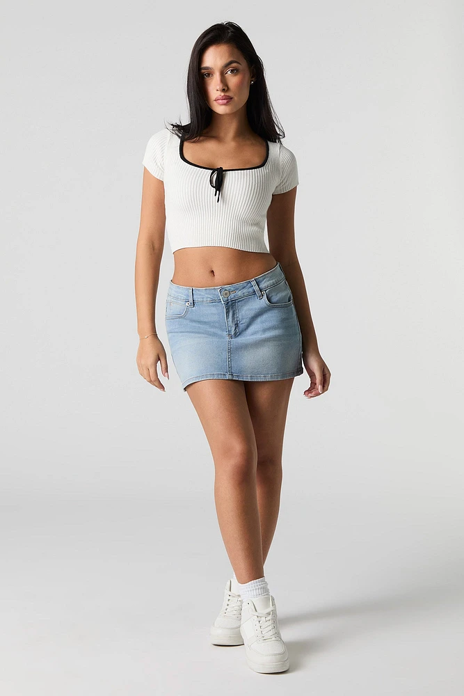 Denim Mini Skort