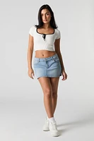 Denim Mini Skort