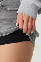 Bow Pocket embroidered Denim Mini Skort