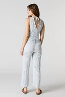 V-Neck Cut-Out Wide Leg Jumpsuit