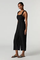 Ruffle Strap Tie Back Jumpsuit