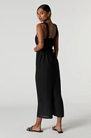 Ruffle Strap Tie Back Jumpsuit
