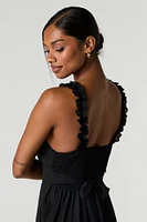 Ruffle Strap Tie Back Jumpsuit