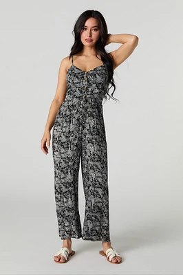 Buttoned Front Jumpsuit