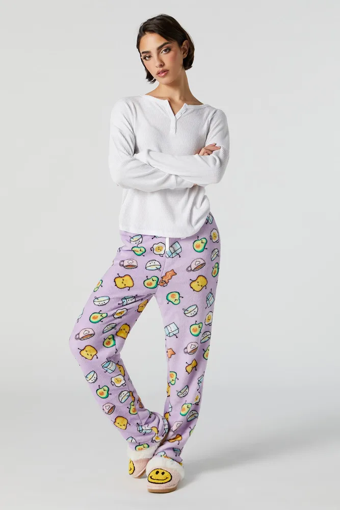 Girls Breakfast Print Plush Pajama Pant – Urban Planet