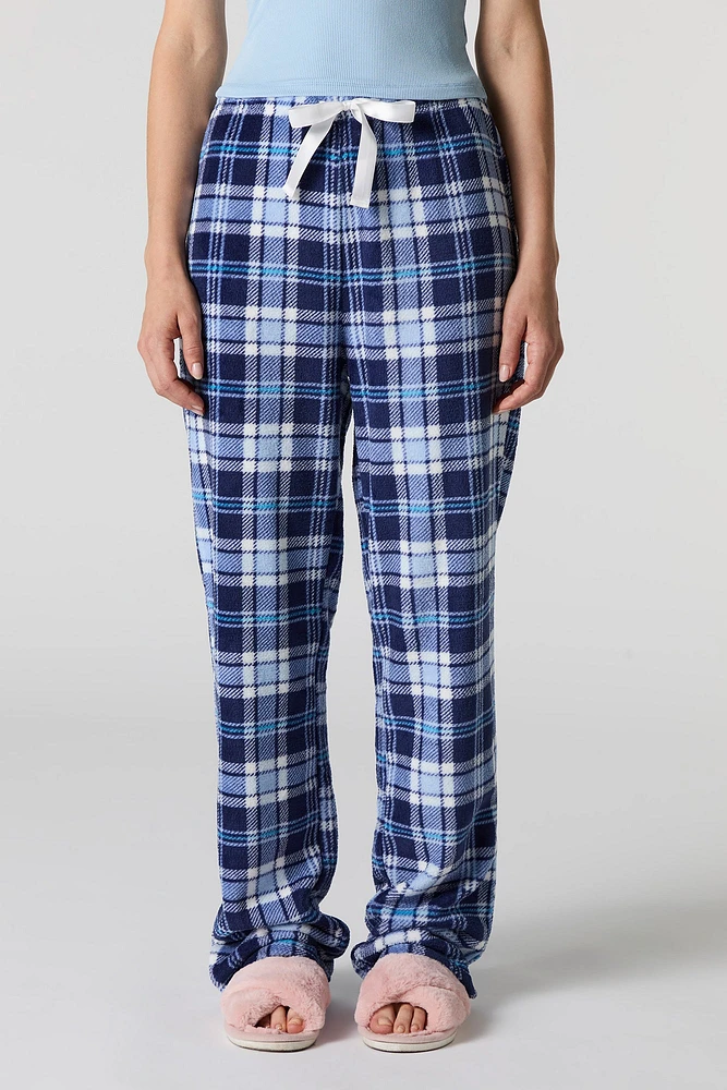 Ensemble pyjama avec dÃ©bardeur et pantalon en peluche imprimÃ©e