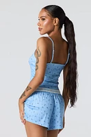 Pointelle Knit Tank & Short 2 Piece Pajama Set