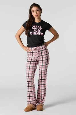 Graphic T-Shirt & Flare Pant 2 Piece Pajama Set