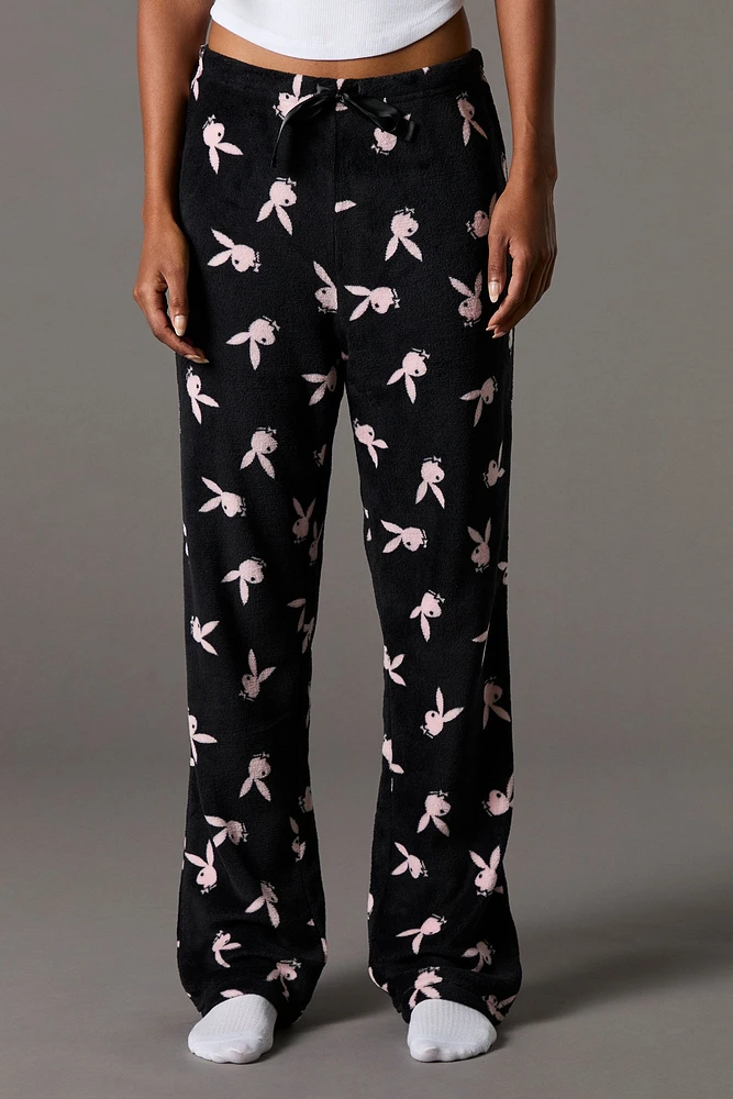 Playboy Print Plush Pajama Pant