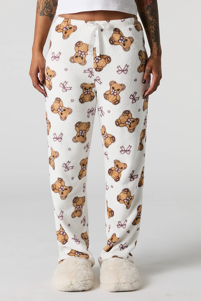 Pantalon de pyjama en peluche imprimé