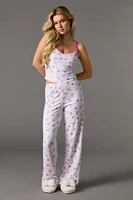 Ensemble pyjama avec débardeur côtelé doux à imprimé Playboy et pantalon