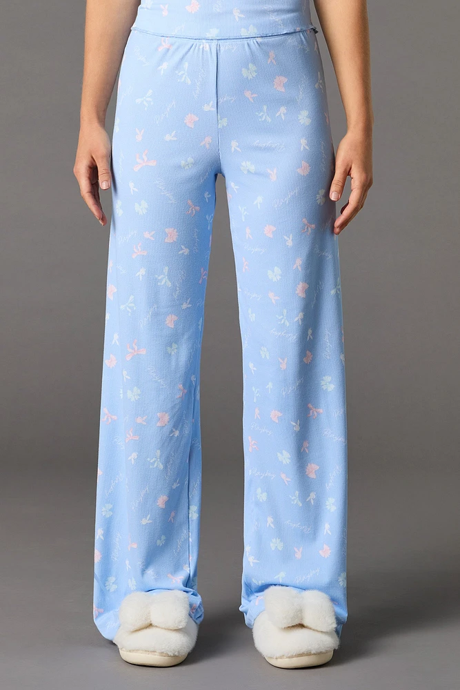 Playboy Soft Ribbed Tank & Pant 2 Piece Pajama Set