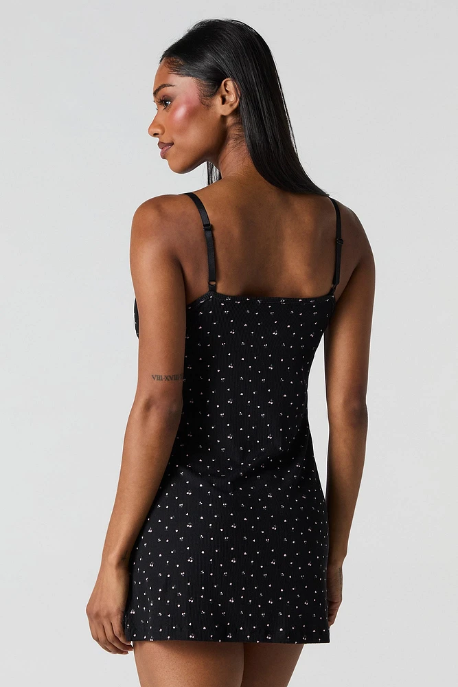 Lace Trim Pajama Dress
