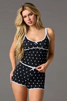 Playboy Soft Ribbed Tank & Short 2 Piece Pajama Set