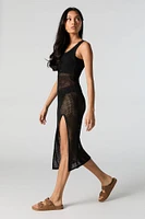 Fishnet Midi Tank Dress