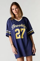Los Angeles Graphic Mesh Jersey Dress
