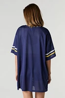 Los Angeles Graphic Mesh Jersey Dress