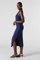 Ribbed Sleeveless Midi Dress
