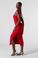 Ribbed Sleeveless Midi Dress