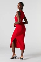 Ribbed Sleeveless Midi Dress