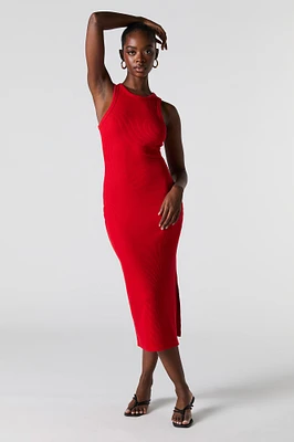 Ribbed Sleeveless Midi Dress