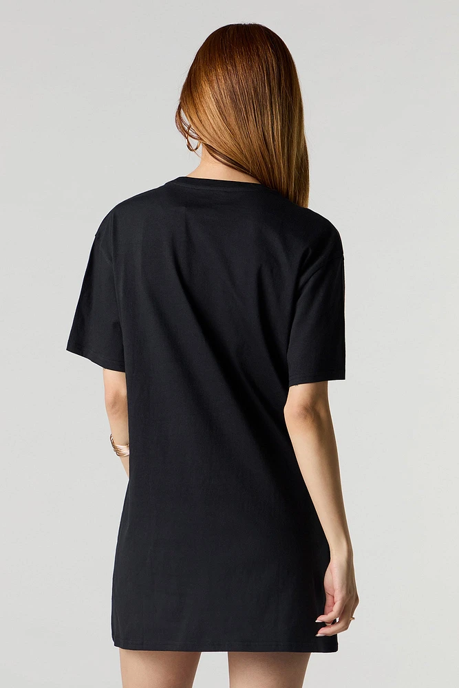 Western Graphic Mini T-Shirt Dress