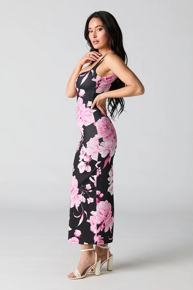 Contour Square Neck Maxi Dress with Built-In Cups