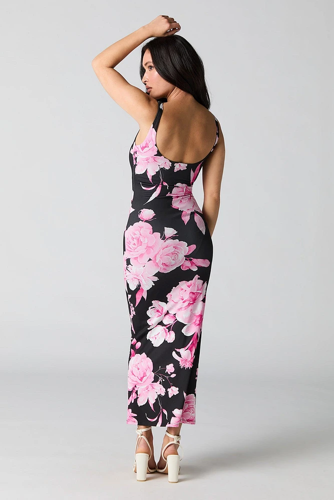 Contour Square Neck Maxi Dress with Built-In Cups