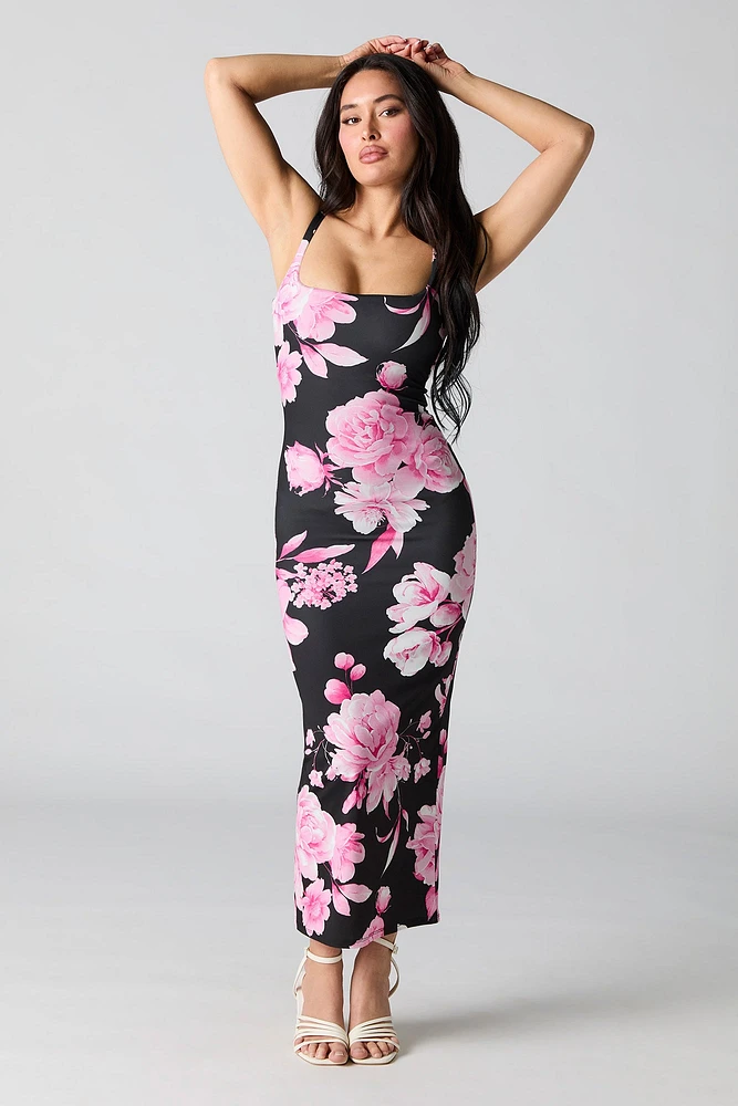 Contour Square Neck Maxi Dress with Built-In Cups