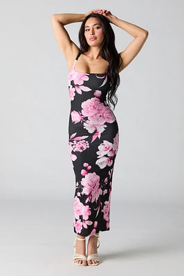Contour Square Neck Maxi Dress with Built-In Cups