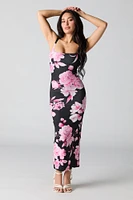 Contour Square Neck Maxi Dress with Built-In Cups