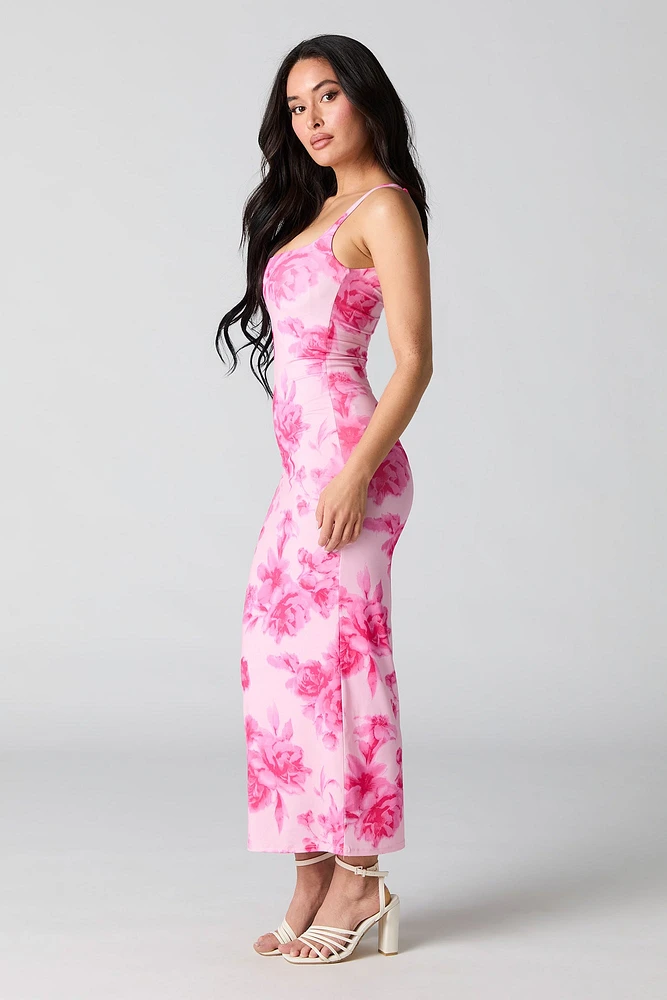 Contour Square Neck Maxi Dress with Built-In Cups
