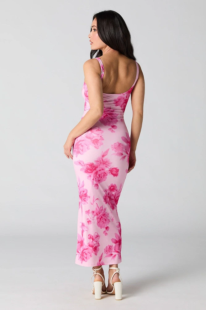 Contour Square Neck Maxi Dress with Built-In Cups