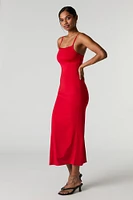 Contour Lace Trim Midi Dress