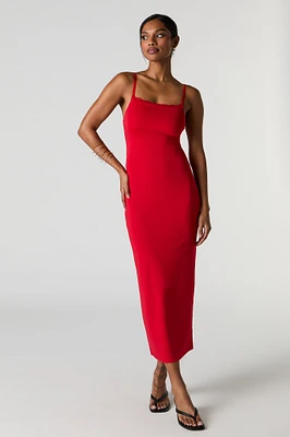 Contour Lace Trim Midi Dress