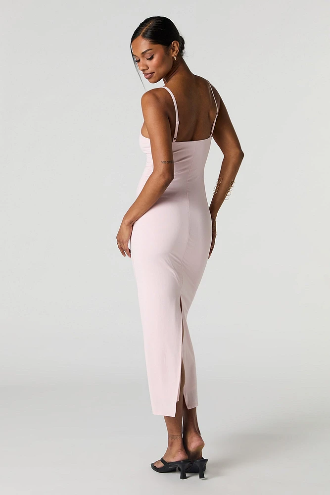 Contour Lace Trim Midi Dress
