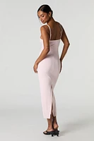 Contour Lace Trim Midi Dress