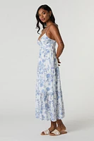 Button Front Tiered Midi Dress